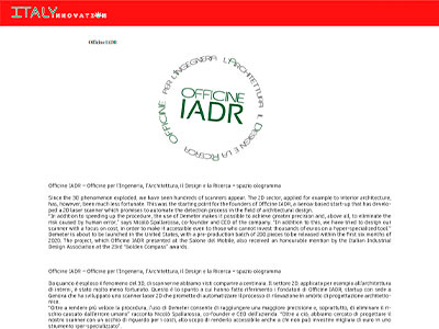 Press Officine IADR January 10, 2020 ITALY-INNOVATION